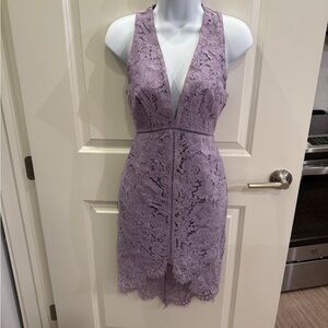 Lavender Lace Sleeveless Dress